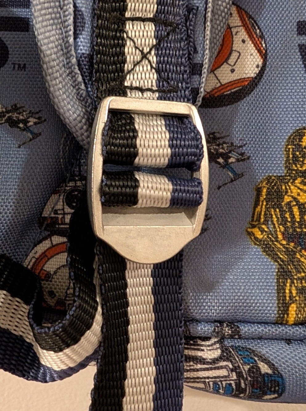 Pottery Barn Kids Star Wars Small Kids Backpack - Blue Droid Print - Picture 4 of 9